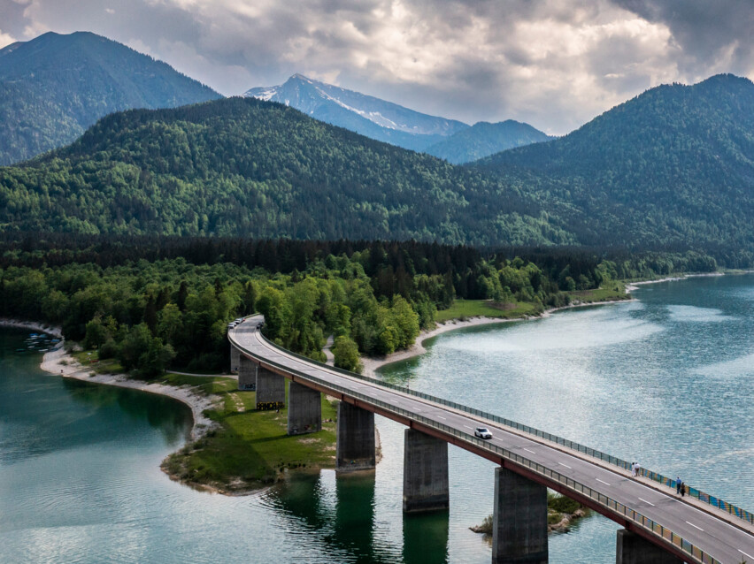 Fallerklammbrücke am Sylvensteinsee