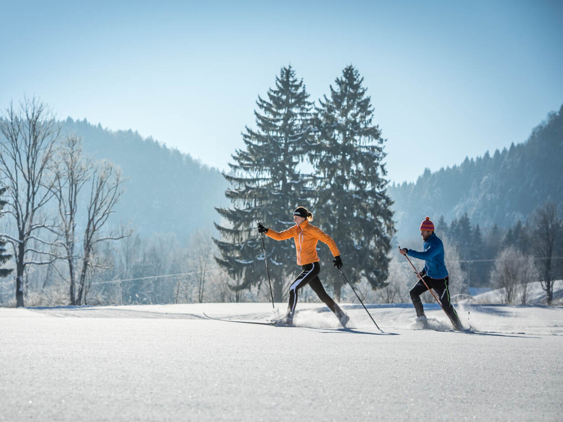 Langlaufen im Tiefschnee