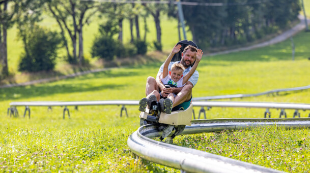 Vater & Sohn im Jaudenhangflitzer