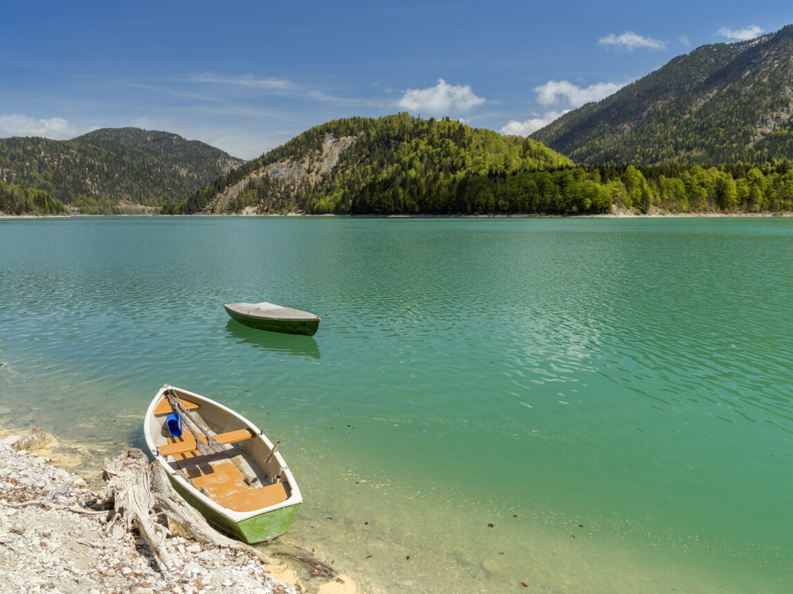 Boot am Sylvensteinsee