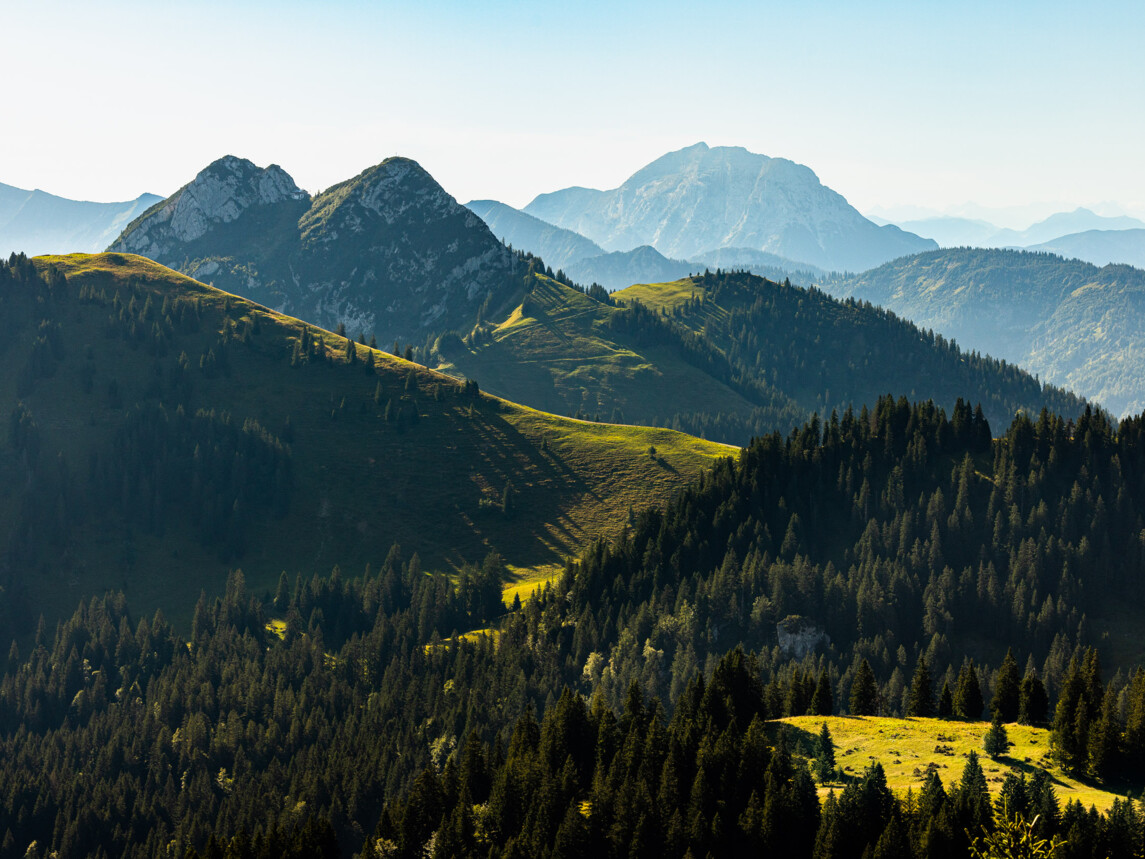 Blick vom Seekarkreuz auf Roß- und Buchstein