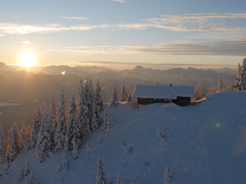Hütte am Brauneck Lenggries im Winter