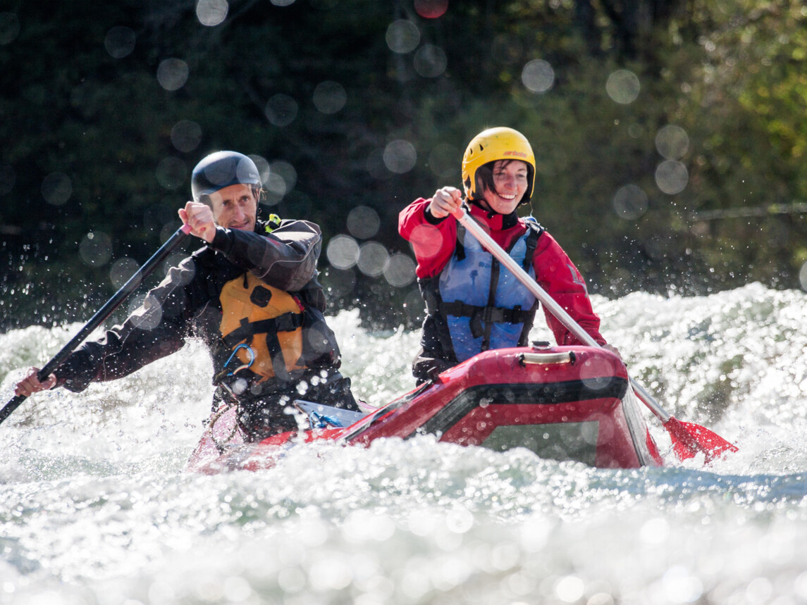 Kanu fahren auf der Isar