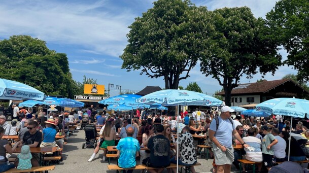 das Streetfoodfestival in Lenggries bei schönem Wetter