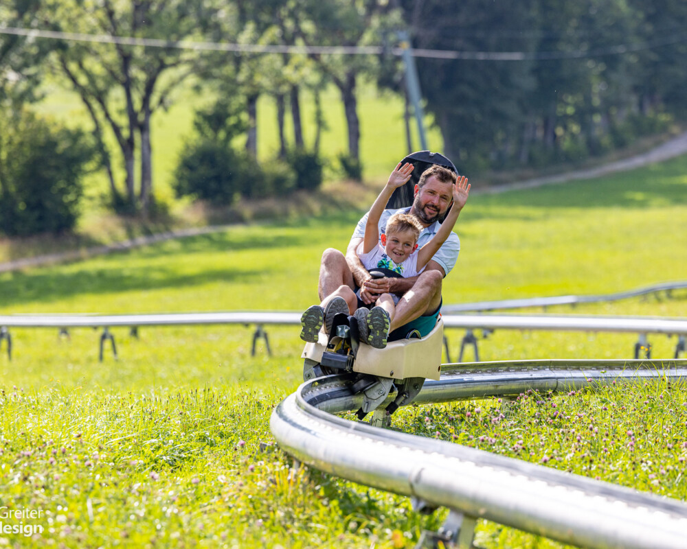 Vater & Sohn im Jaudenhangflitzer